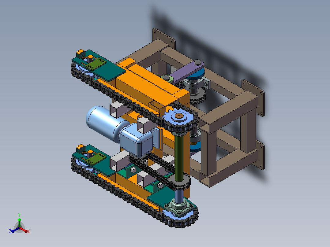 B2_凸轮式顶升移栽机（）正等轴测图