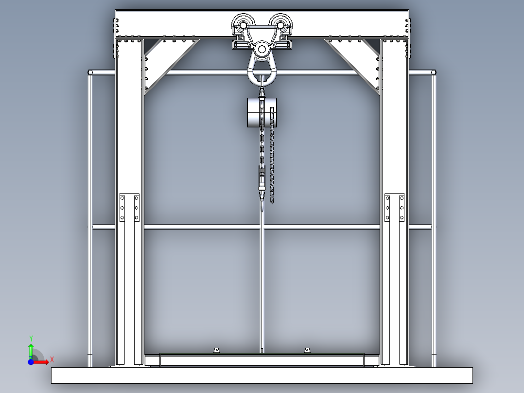 门式起重机结构前视图