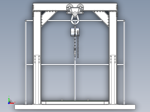 门式起重机结构前视缩略图
