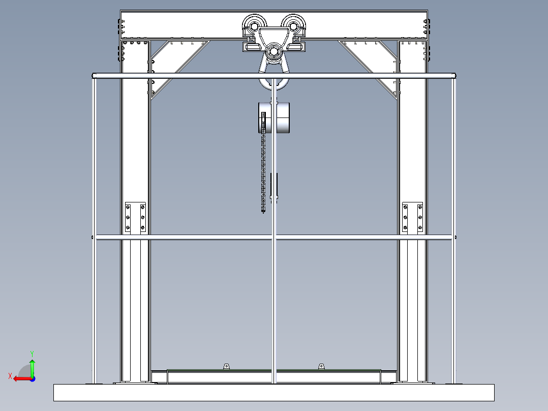 门式起重机结构后视图
