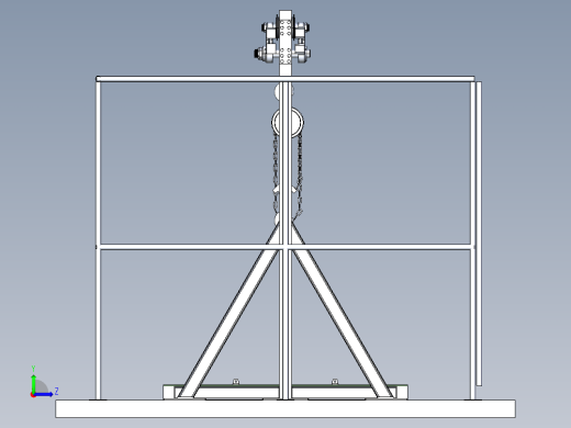 门式起重机结构左视缩略图