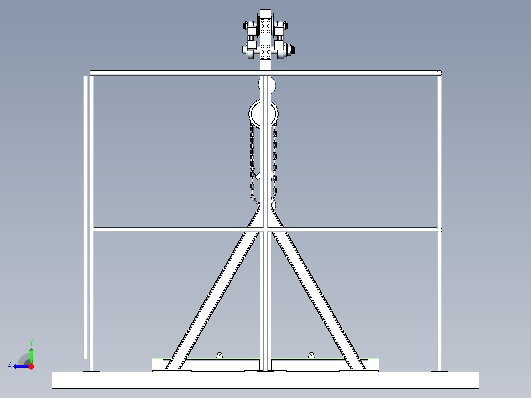门式起重机结构右视图