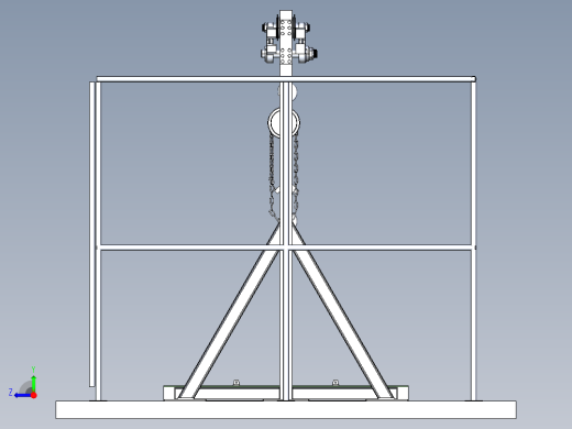 门式起重机结构右视缩略图