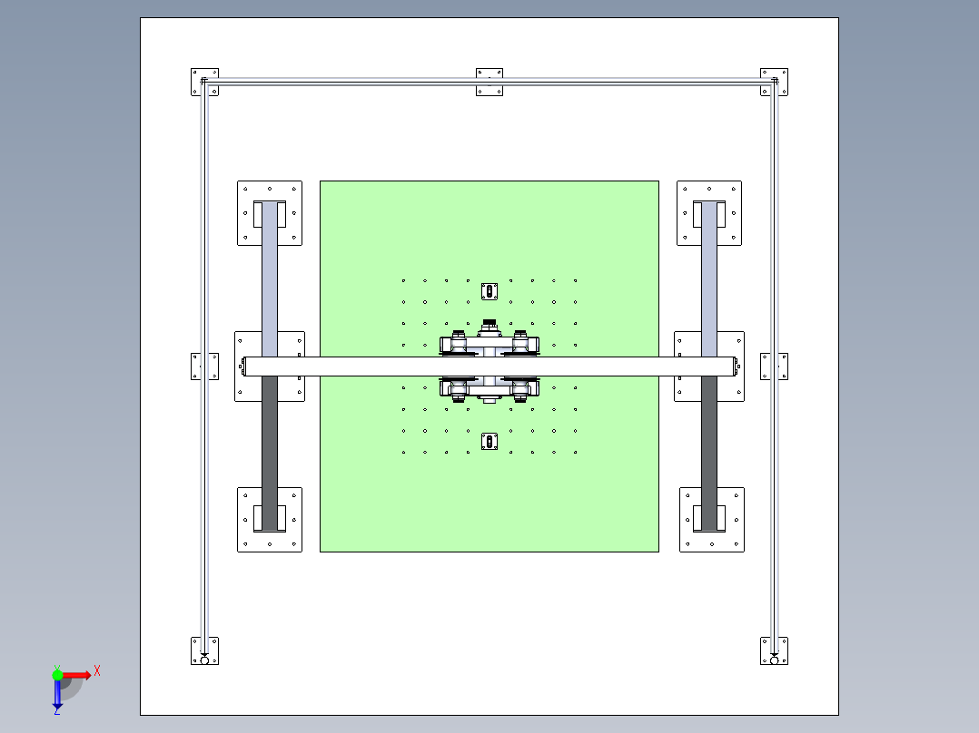 门式起重机结构俯视图