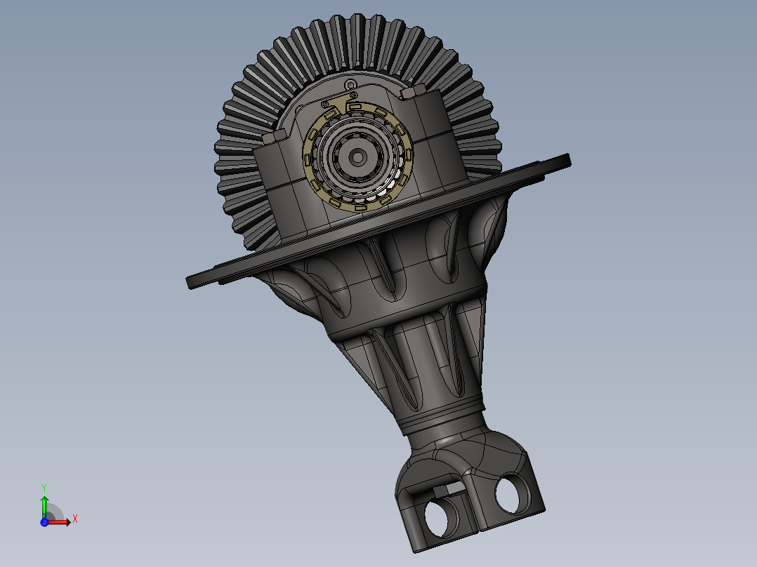 锥形齿轮差速器图纸前视图