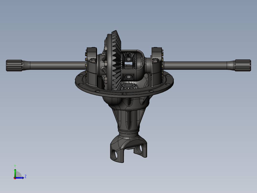 锥形齿轮差速器图纸左视图