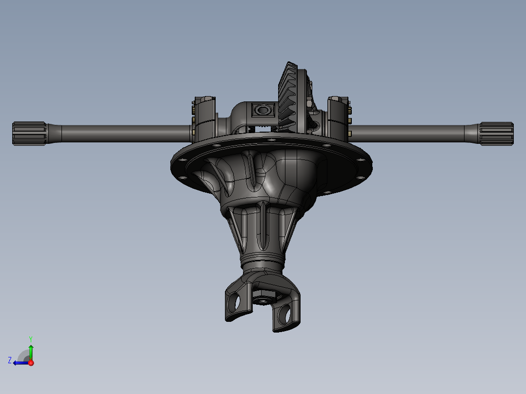 锥形齿轮差速器图纸右视图