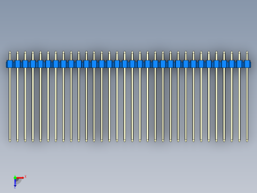 彩色公头100mil（2.54mm）系列-DS1021_blue_1x32p_100mil_Type43_rev1.0俯视缩略图