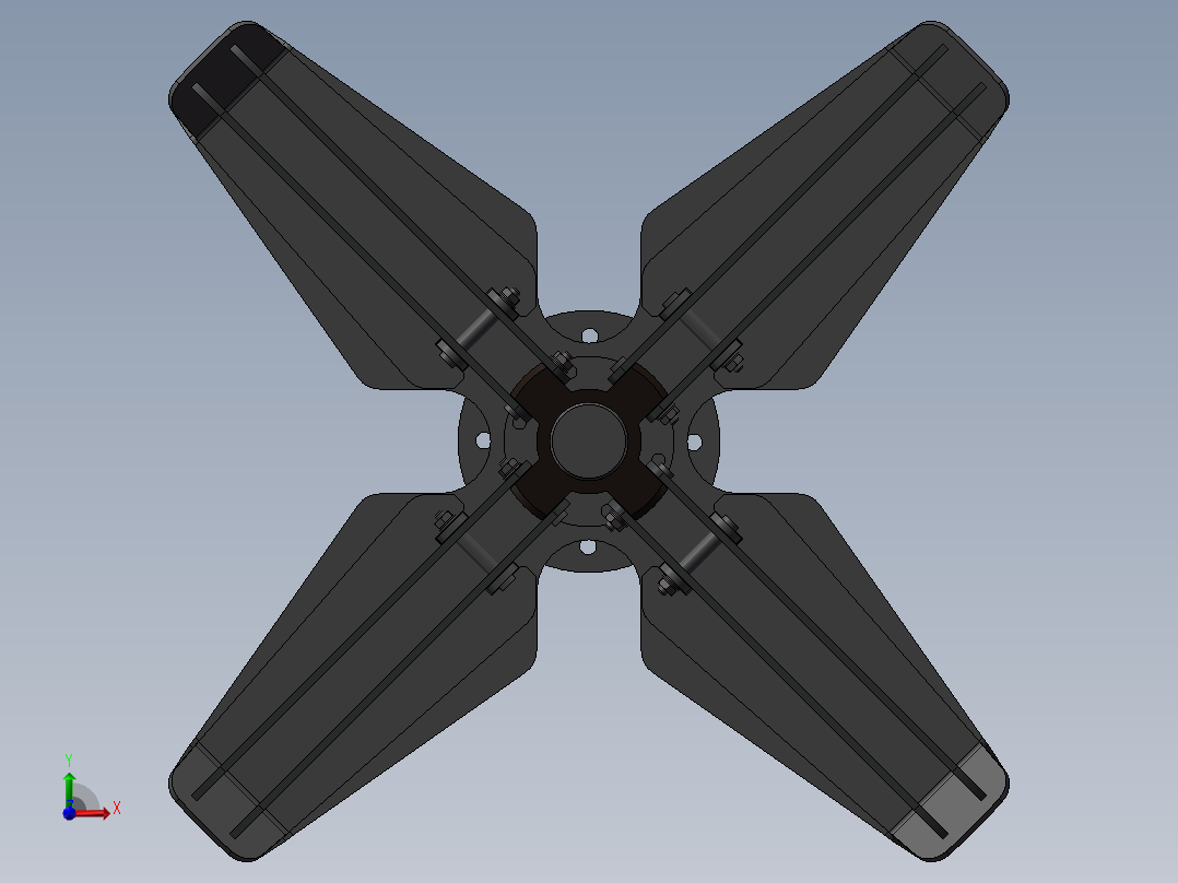 折叠型绕线机架设计卡扣滑架 三维模型前视图