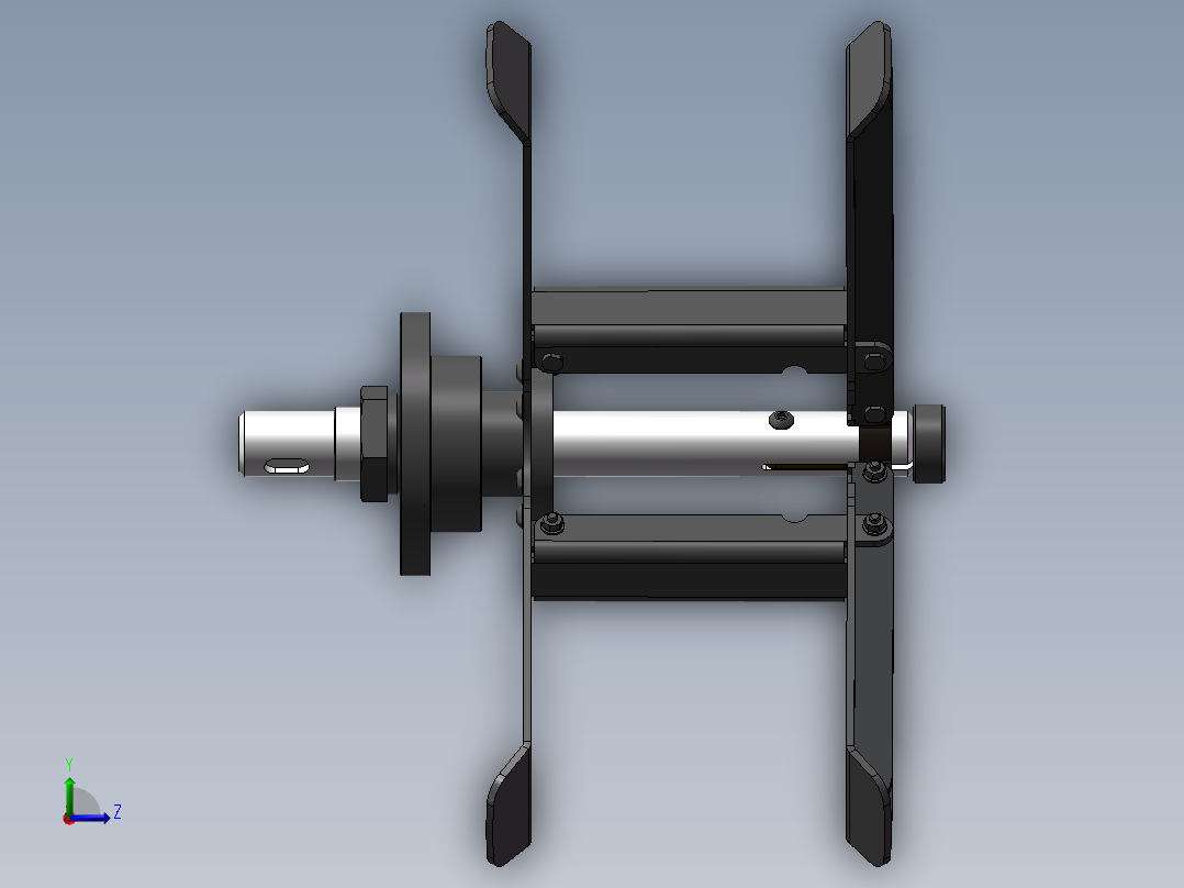 折叠型绕线机架设计卡扣滑架 三维模型左视图