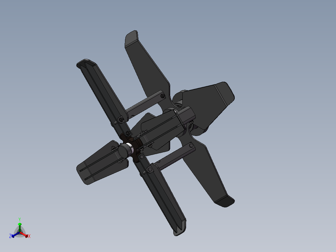 折叠型绕线机架设计卡扣滑架 三维模型正等轴测图