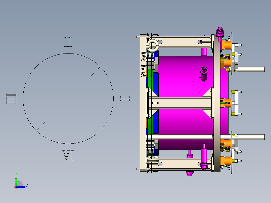 SHY-jW19-1_1-治具装备图左视图