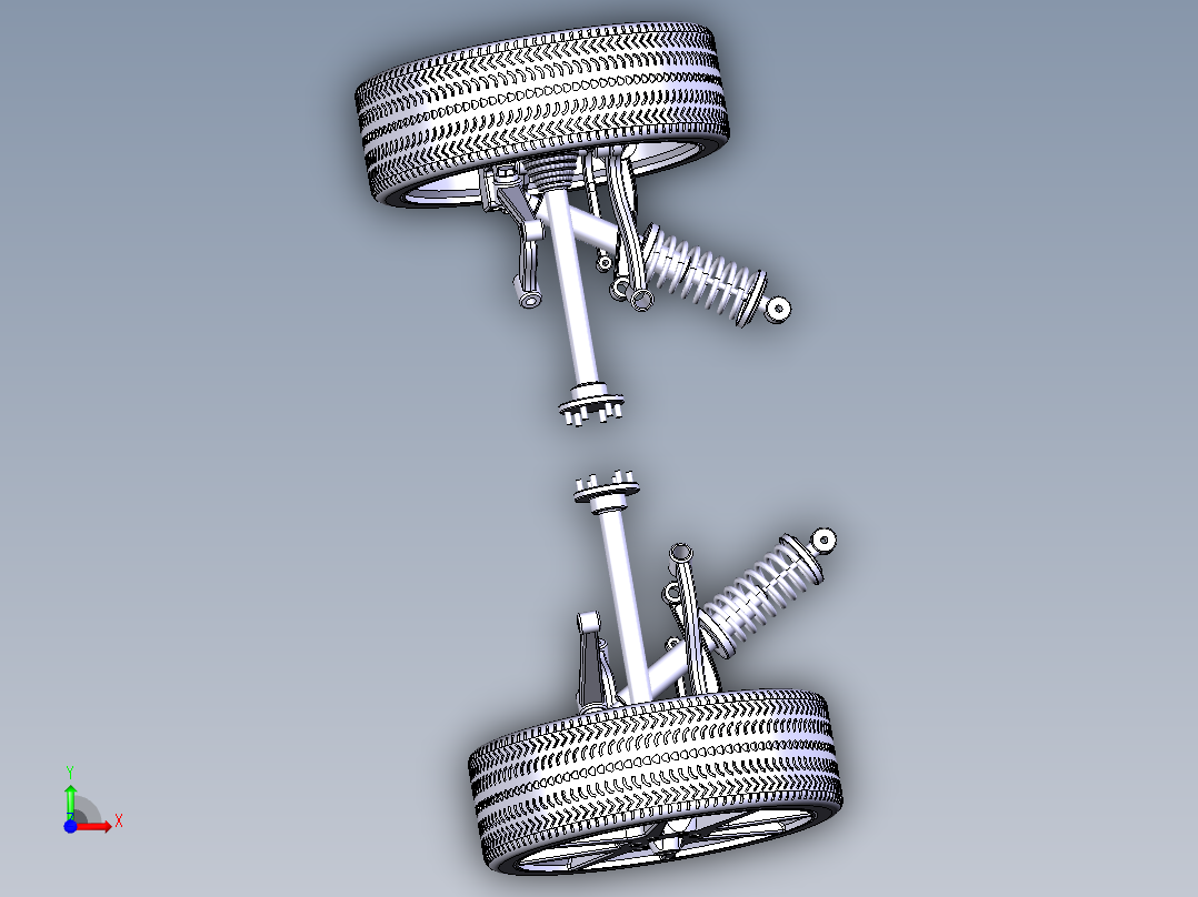 雅阁多连杆后悬架系统的设计含三维+二维CAD+说明书设计资料前视图