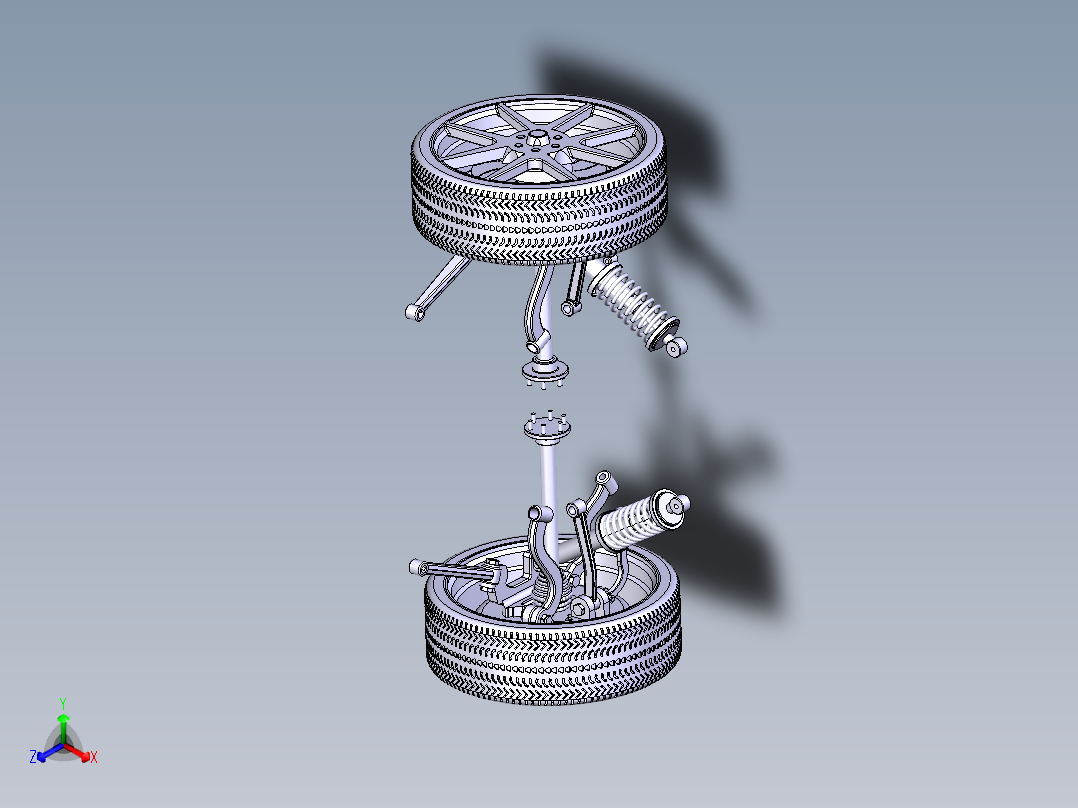 雅阁多连杆后悬架系统的设计含三维+二维CAD+说明书设计资料正等轴测图