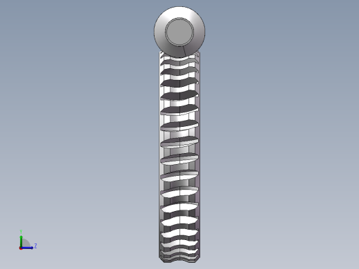 蜗轮蜗杆模型左视缩略图