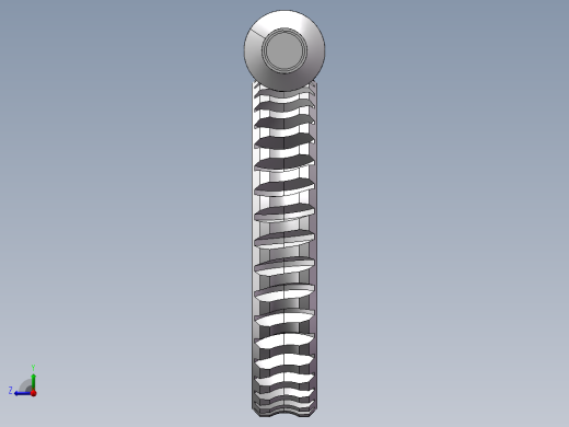 蜗轮蜗杆模型右视缩略图