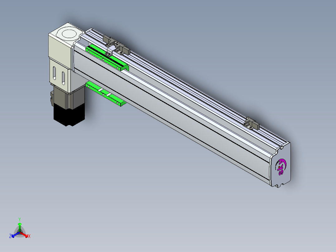 同步带滑台-半封闭B10-L90-S400-L-P40-D3主视图
