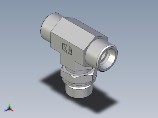 卡套式工业通用硬管接头EO_Adjustable_locknut_branch_tee_TEE16SMOMDCF