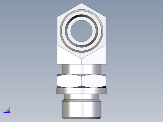 卡套式工业通用硬管接头EO_Adjustable_locknut_branch_tee_TEE16SMOMDCF右视缩略图