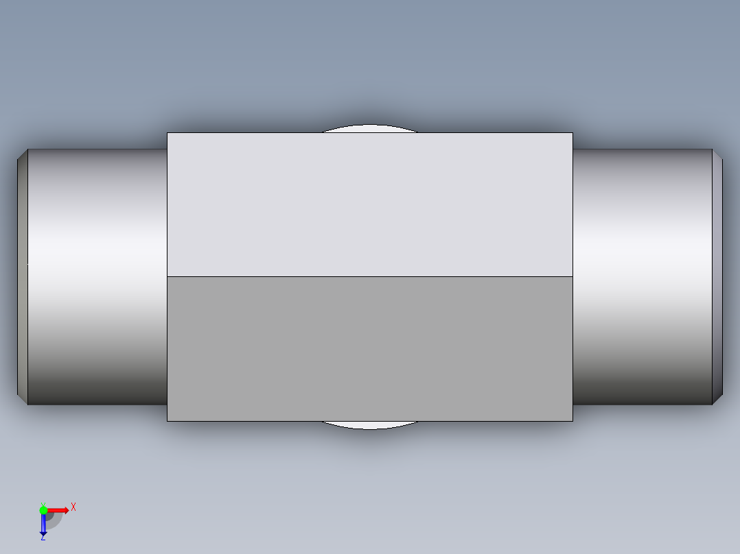卡套式工业通用硬管接头EO_Adjustable_locknut_branch_tee_TEE16SMOMDCF俯视图