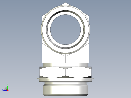 卡套式工业通用硬管接头EO_Adjustable_locknut_branch_tee_TEE38SROMDCF右视缩略图