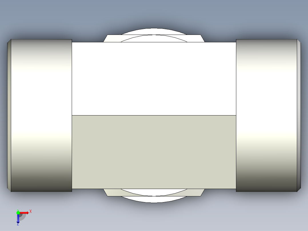 卡套式工业通用硬管接头EO_Adjustable_locknut_branch_tee_TEE38SROMDCF俯视图