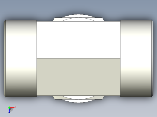 卡套式工业通用硬管接头EO_Adjustable_locknut_branch_tee_TEE38SROMDCF俯视缩略图
