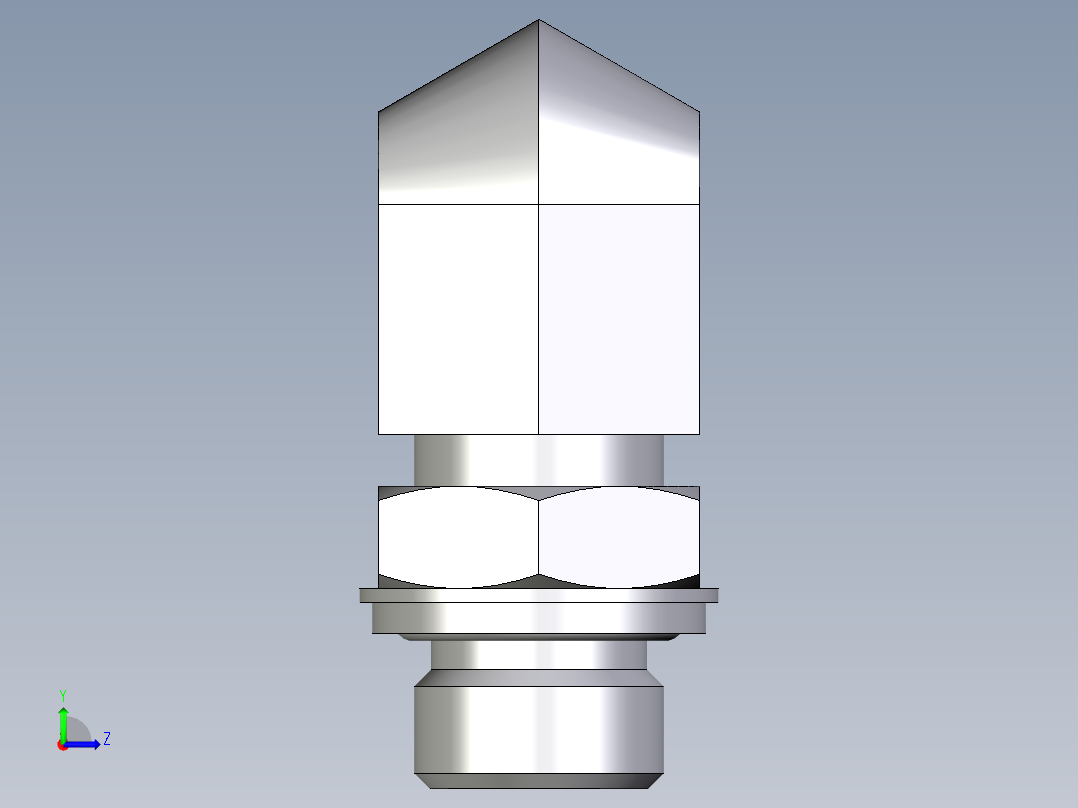 卡套式工业通用硬管接头EO_Adjustable_Locknut_elbow_WEE16SROMDCF左视图