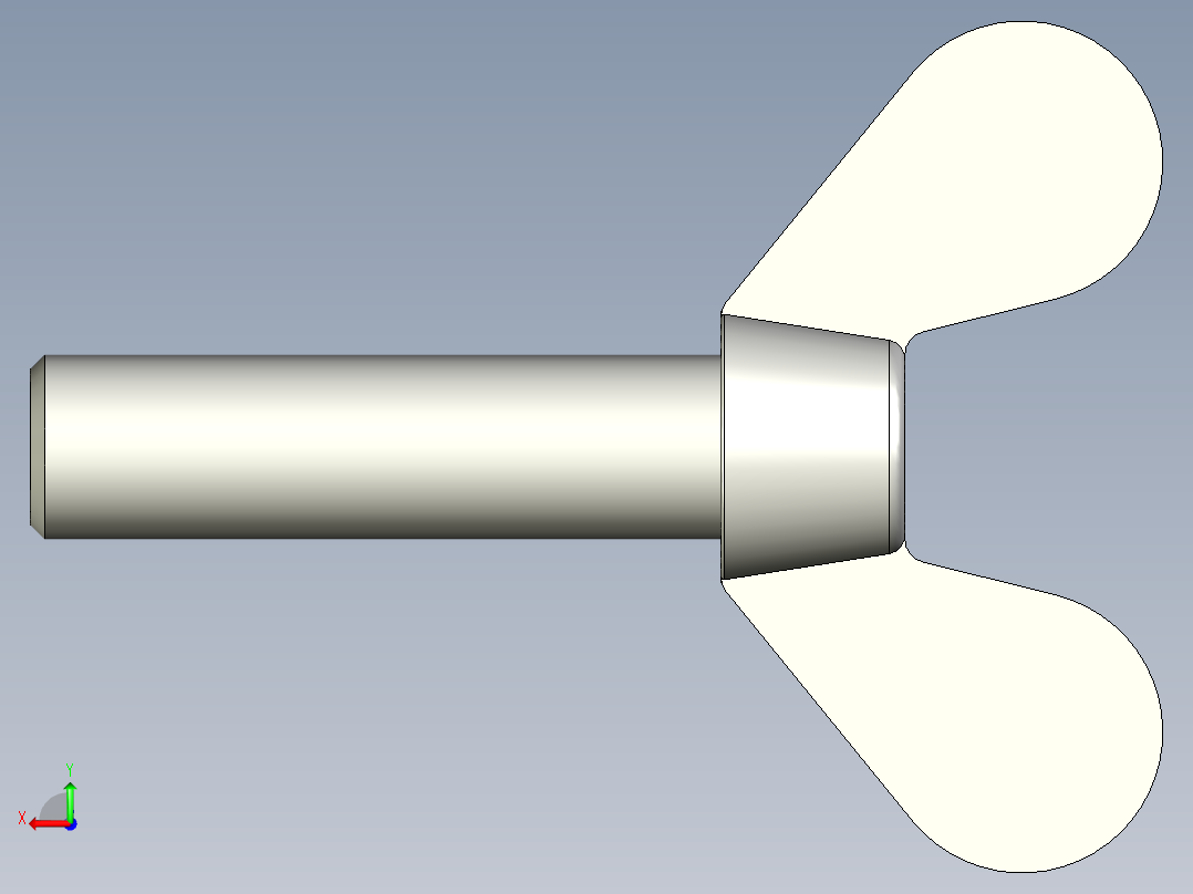 带耳螺钉-DIN_316_Wing_screws_16x2x60-54-24_73_6.4_38.4_16.stp后视图