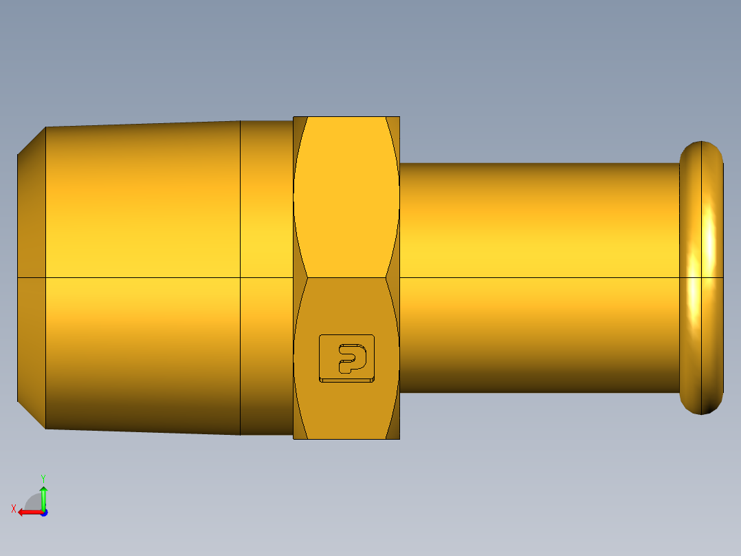 倒齿式工业管接头Beaded Hose Barb to male pipe 68HB-10-8后视图
