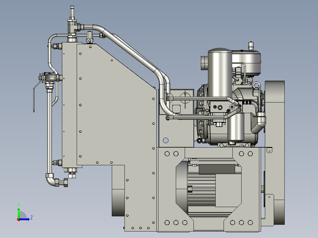 螺杆空气压缩机--2--stp左视图