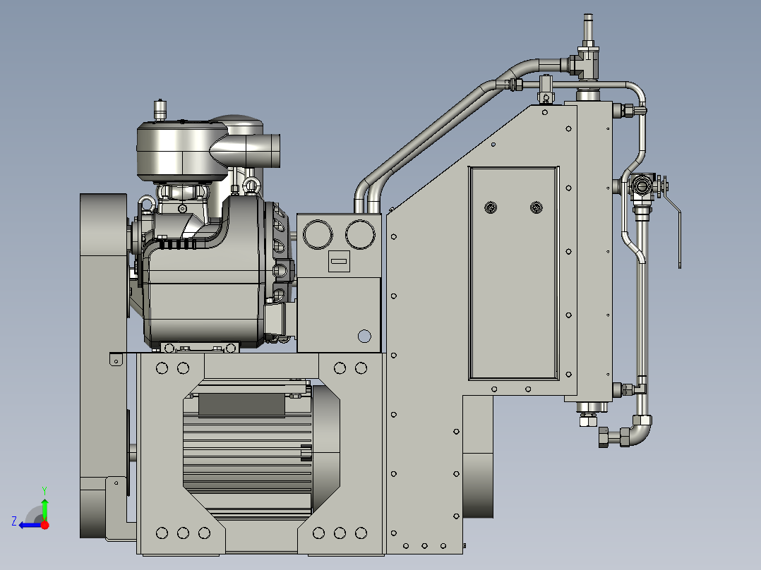 螺杆空气压缩机--2--stp右视图