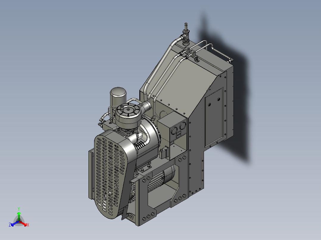 螺杆空气压缩机--2--stp正等轴测图