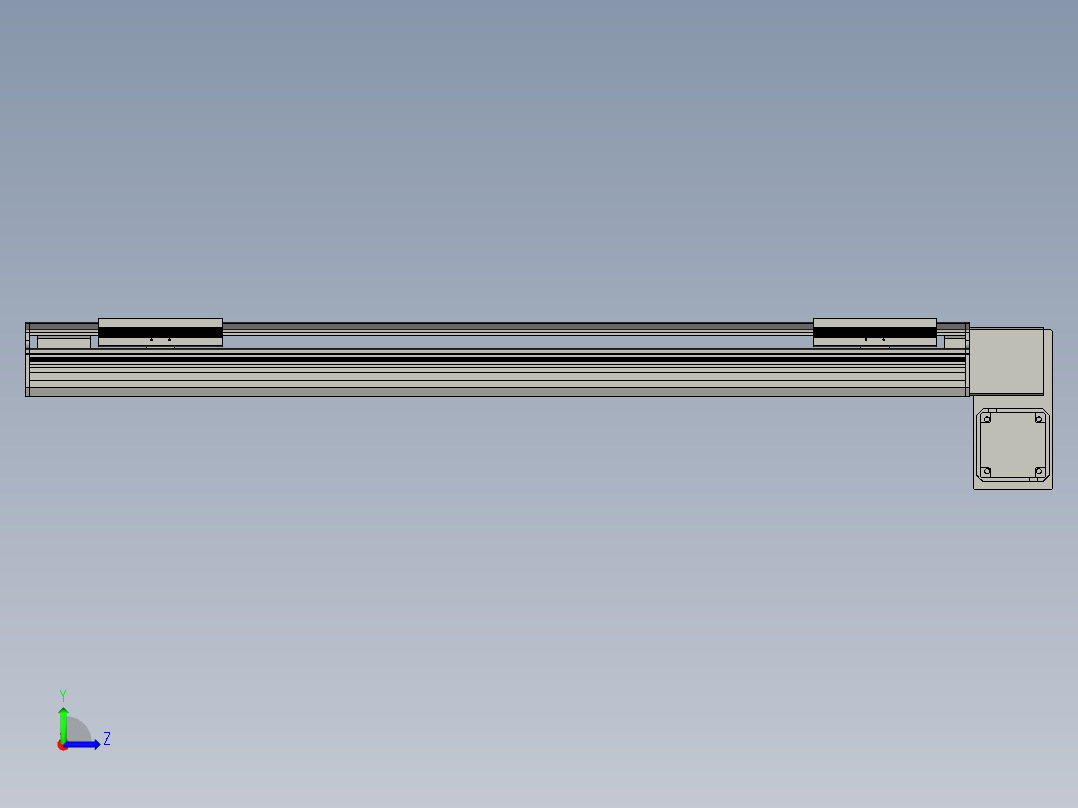 直线模组LHB17-L40-S850-RD设计图纸左视图