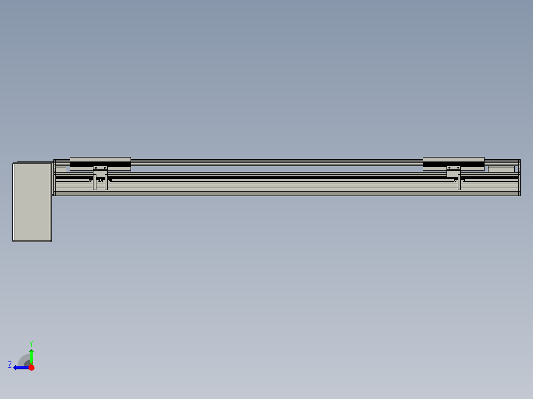 直线模组LHB17-L40-S850-RD设计图纸右视图