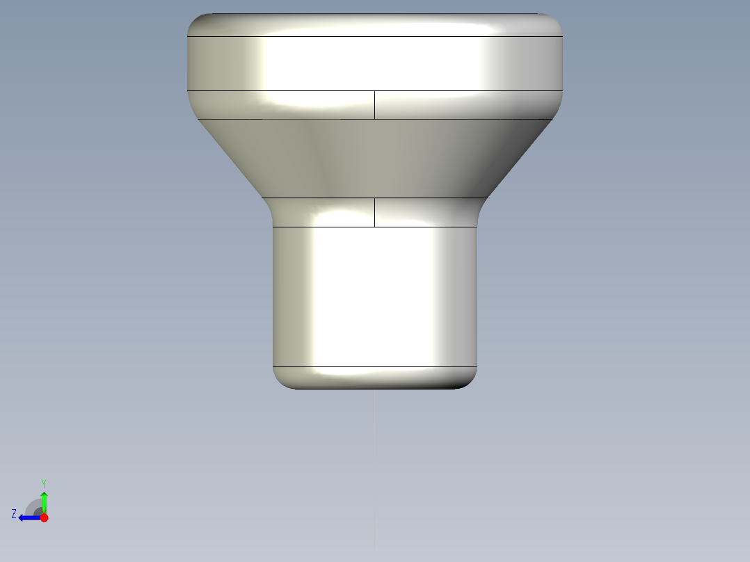 KK把手(不銹鋼)-3D多系列多零件图纸模型右视图