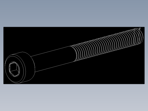 M3 x 0.5mm Thread 30mm LONG SOCKET HEAD CAP SCREW.DWG