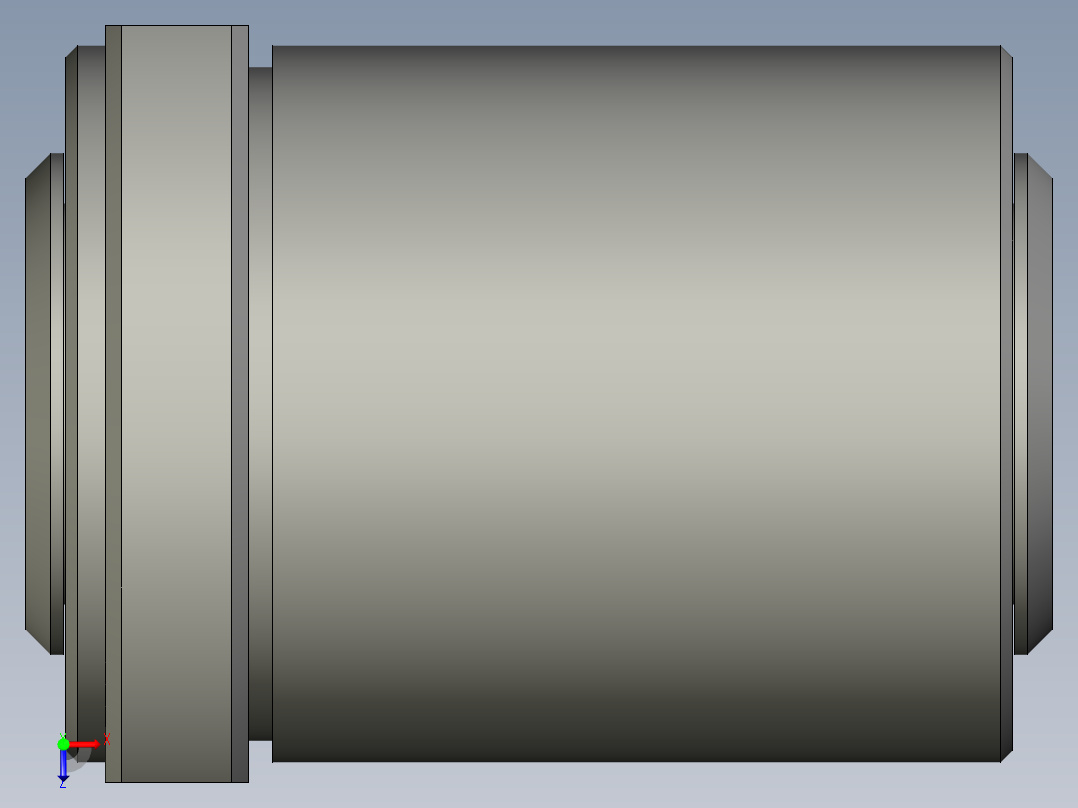 THKDIN标准滚珠丝杠3D模型IGS格式俯视图