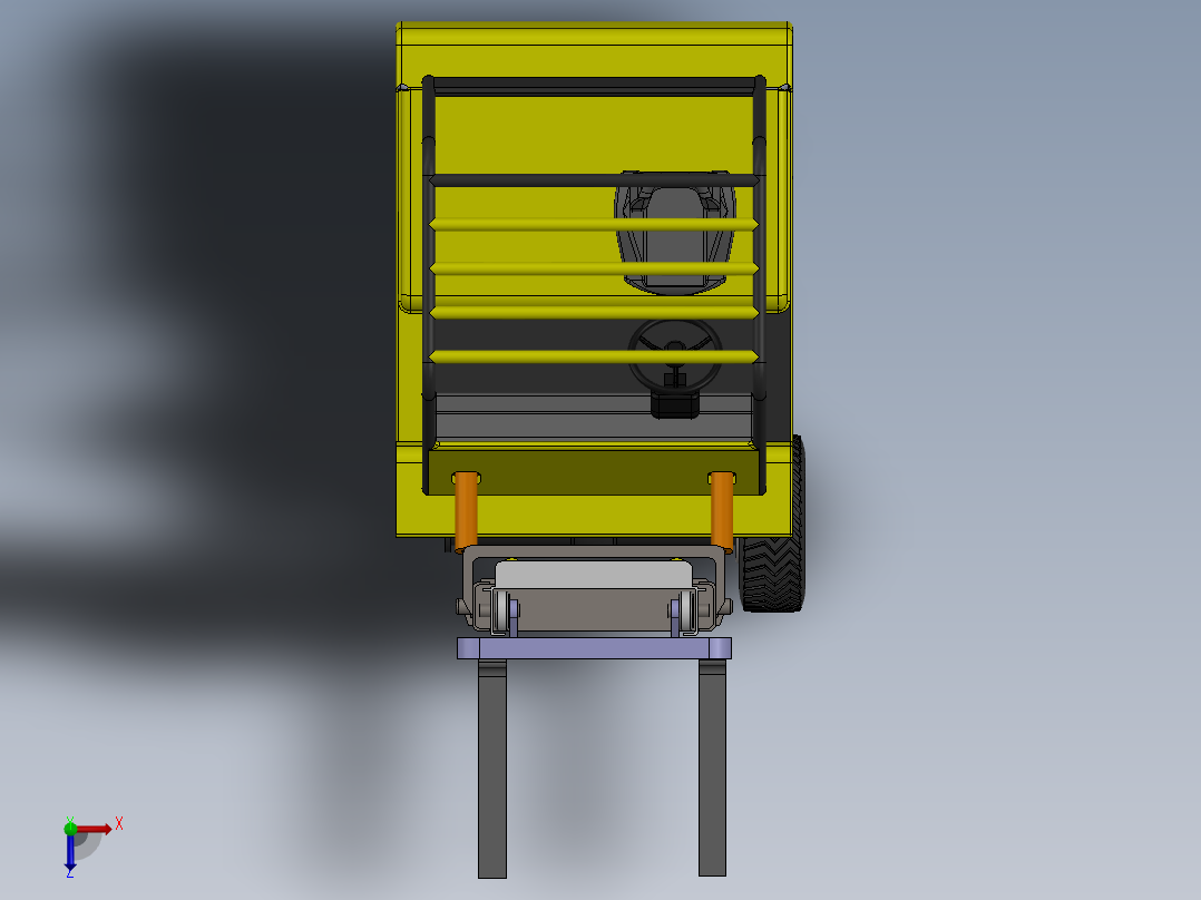 液压升降叉车俯视图