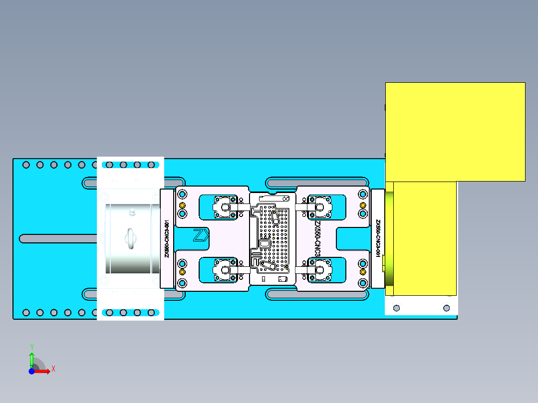 ZX550-笔记本CNC工装夹具三维模型CNC3-0628前视图