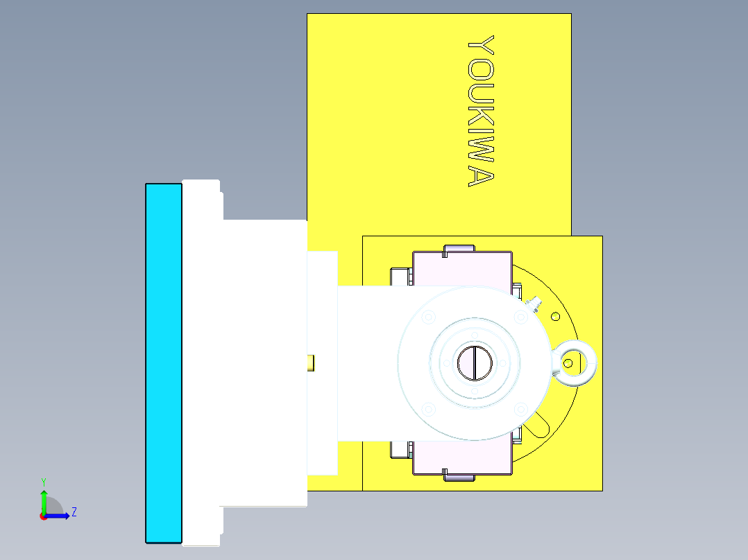 ZX550-笔记本CNC工装夹具三维模型CNC3-0628左视图