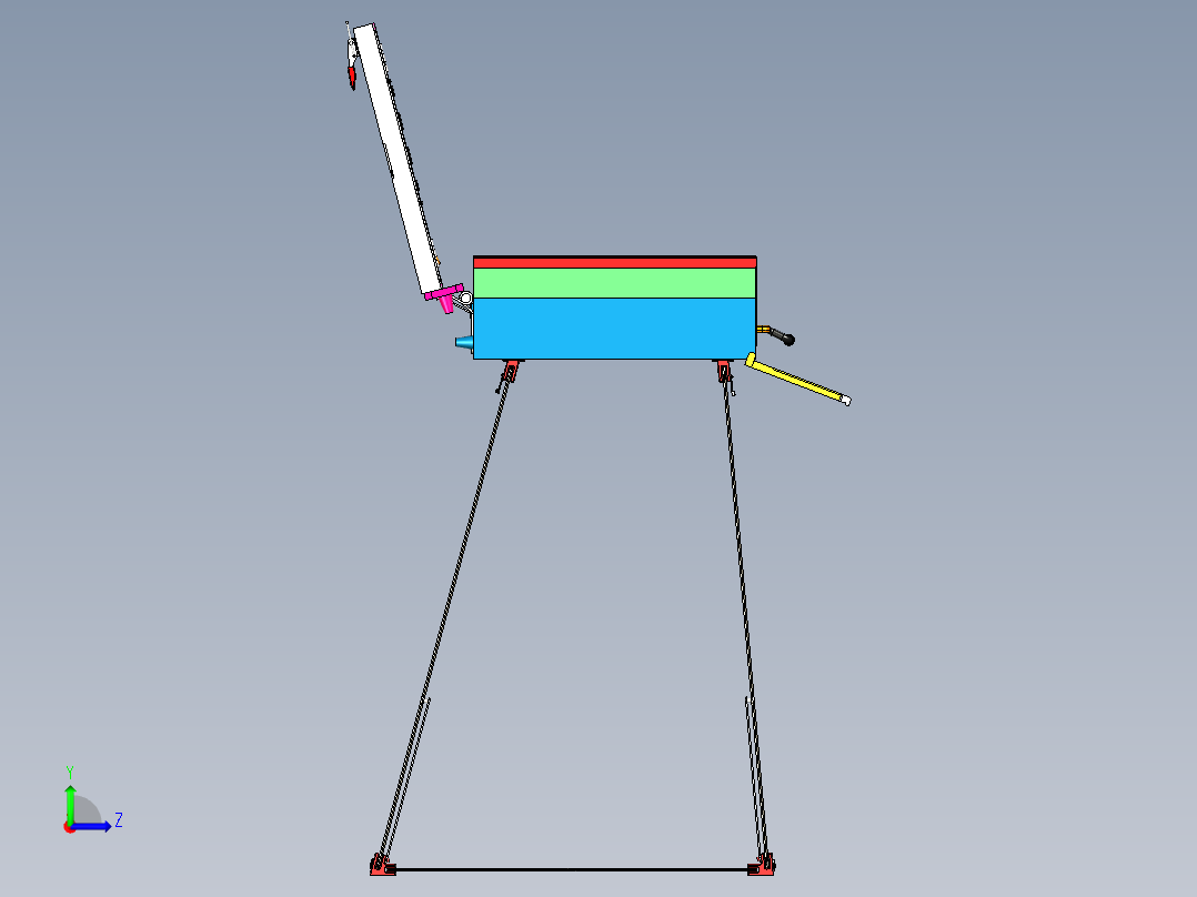 B2004470-便携式工具桌左视图