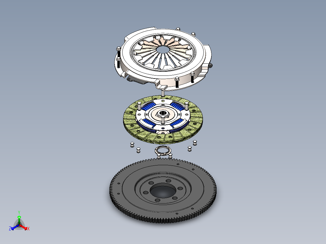 离合器(34)正等轴测图