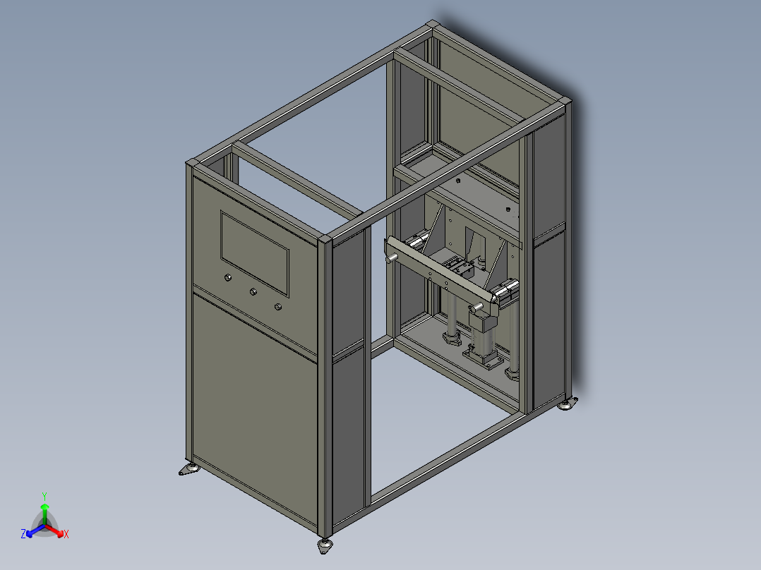 CCD拆跺机组装正等轴测图