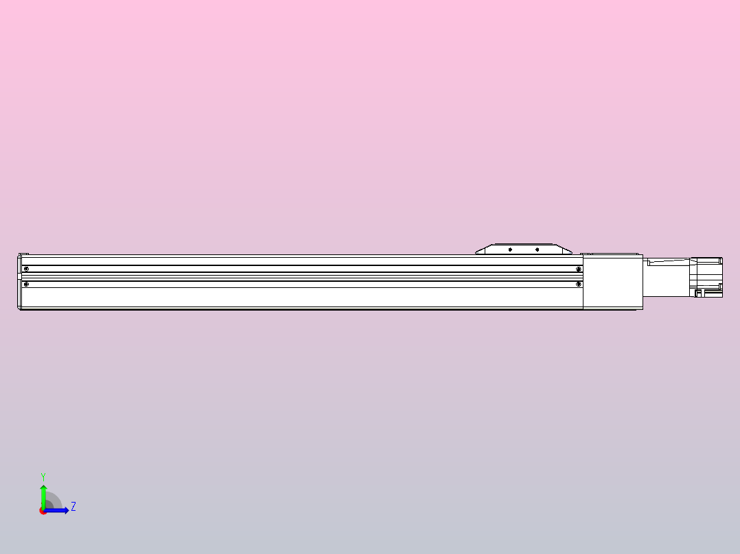 滚珠丝杠直线轴带导轨全封闭TPA-HCR-65S-1610C-L450-M-C-P10-N3左视图