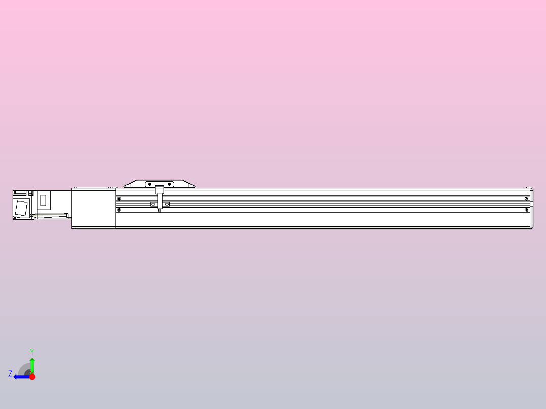 滚珠丝杠直线轴带导轨全封闭TPA-HCR-65S-1610C-L450-M-C-P10-N3右视图