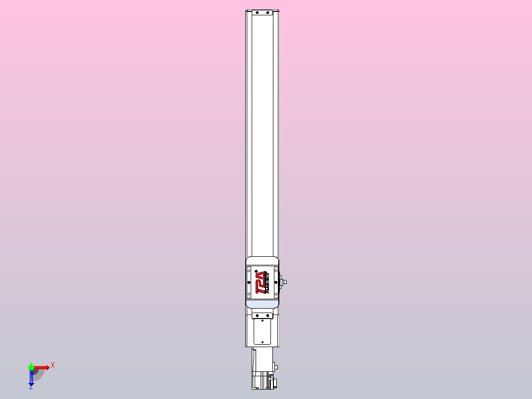滚珠丝杠直线轴带导轨全封闭TPA-HCR-65S-1610C-L450-M-C-P10-N3俯视图