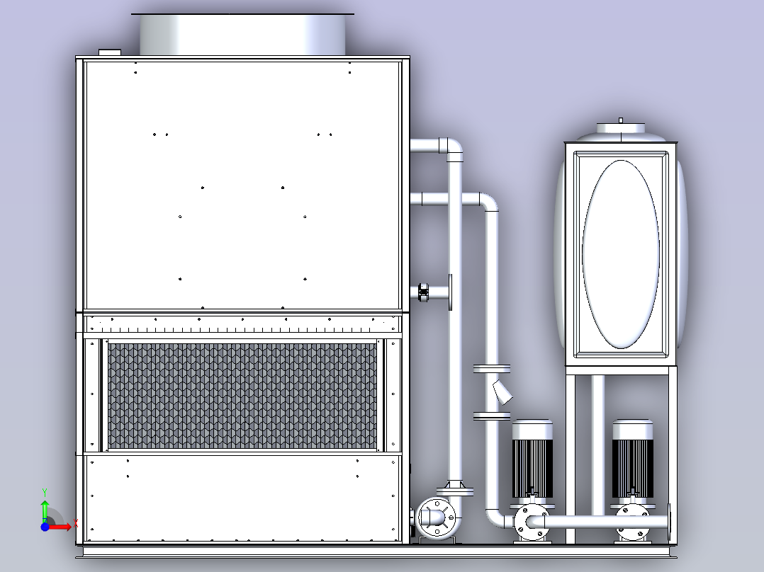 冷却塔 冷水机-- 1581500-110前视图