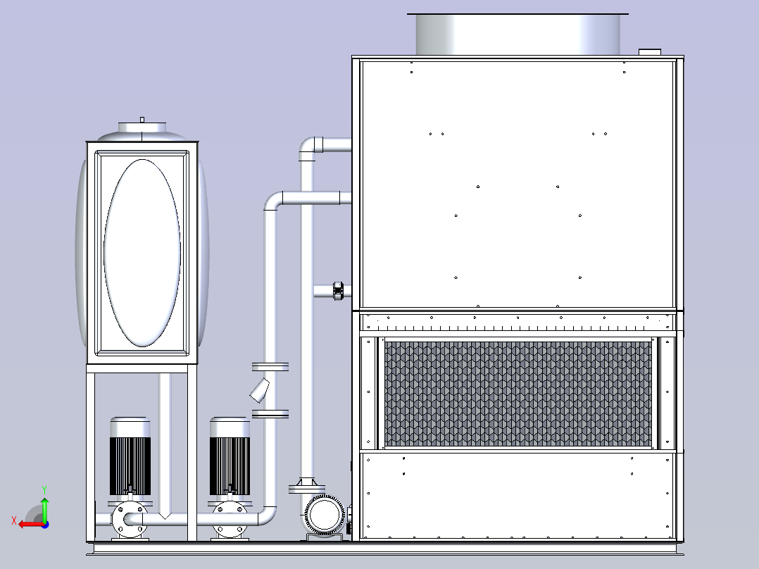 冷却塔 冷水机-- 1581500-110后视图
