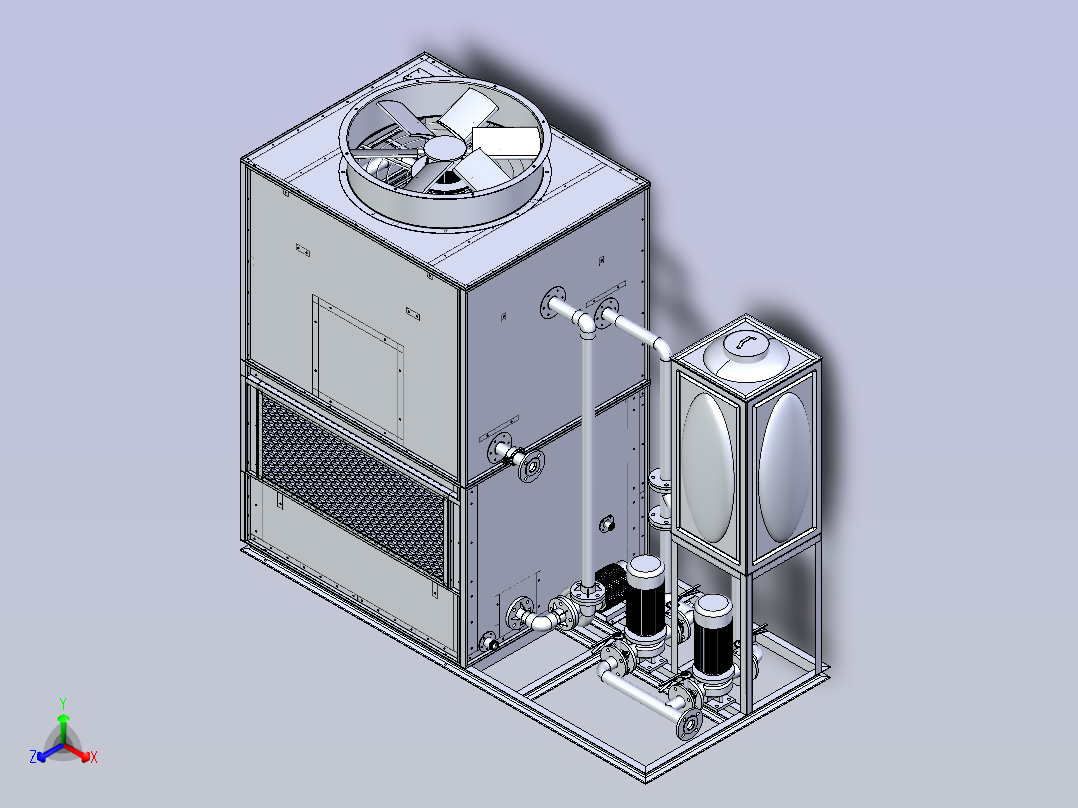 冷却塔 冷水机-- 1581500-110正等轴测图
